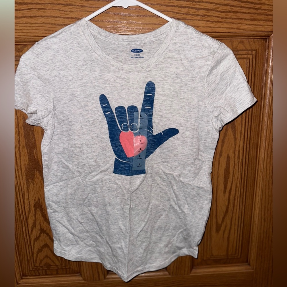 Short sleeved gray, Girls Old Navy Unicorn tshirt, new with tags